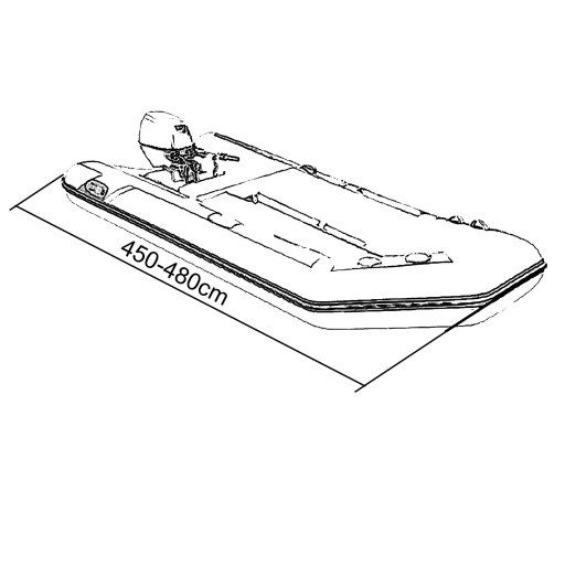 Pokrowiec plandeka na ponton transportowy 270g/m2 450-480cm granat