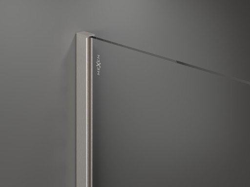MEXEN KIOTO ŚCIANKA PRYSZNICOWA WALK-IN 155 x 200 CM NIKIEL szkło 8 mm