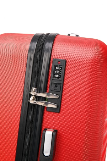 Дорожный чемодан Vip Collection из АБС-пластика 24 дюйма RED ATHENS 3,8 кг, 66 л со съемными колесами