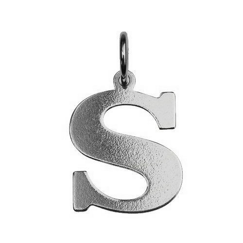 SREBRNY NASZYJNIK 50 cm DUŻA LITERKA LITERA + pudełko