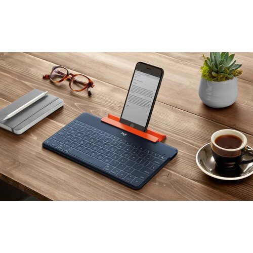 Logitech Keys-To-Go, синий Bluetooth, немецкий