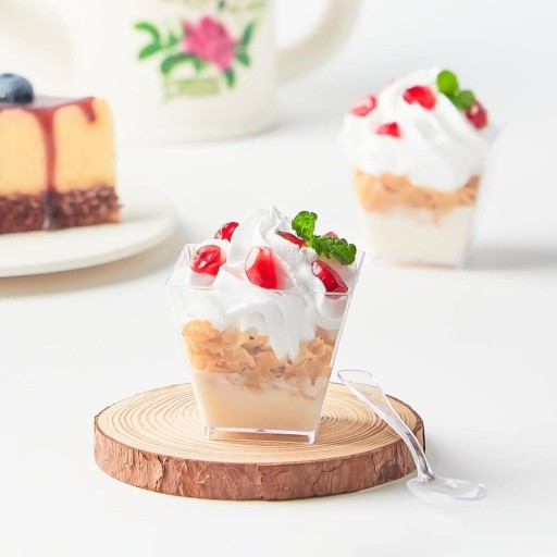 Чашки Контейнеры для десертов Квадратные чашки 24 pcs Назначение Десертный сладкий стол