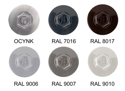 Wkręty do płyty warstwowej 230 mm RAL 9006 100 szt. do metalu Etanco GTR12