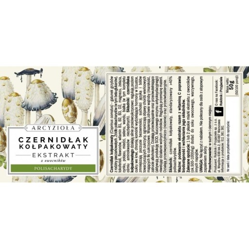Czernidłak kołpakowaty sproszkowany 50g ARCYZIOŁA