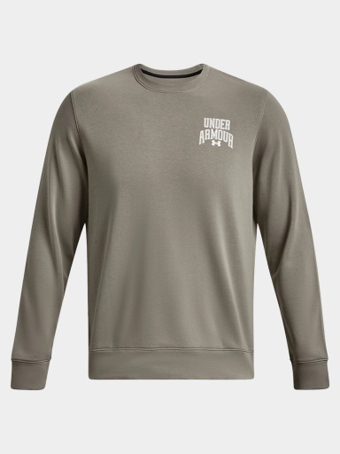 Толстовка Under Armour Ua Rival Terry Graphic Crew 1379764 Зеленый Свободный крой