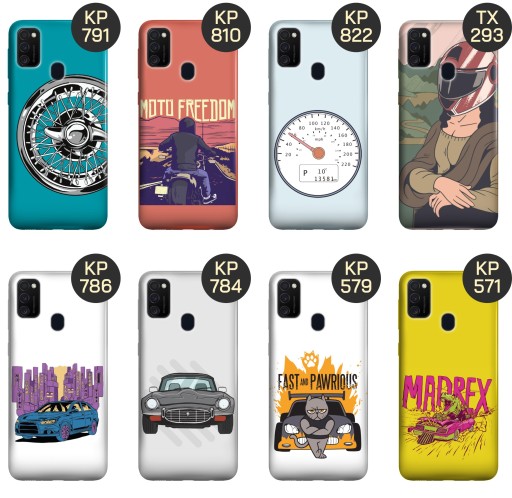 ETUI DO SAMSUNG GALAXY M21 WZORY AUTO MOTOR POJAZDY SAMOCHODY OBUDOWA CASE