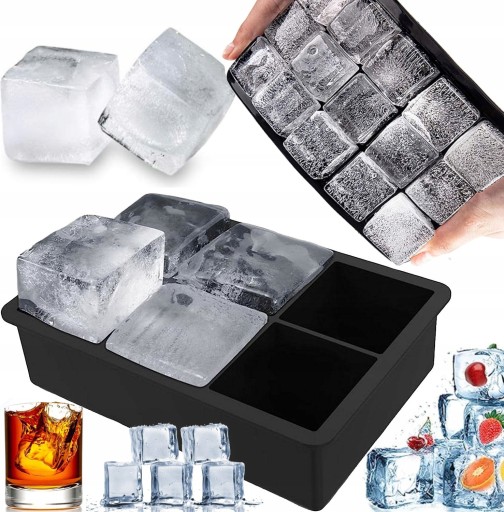 2x формы для шариков ICE CUBE, большая силиконовая форма для кубиков размера XXL