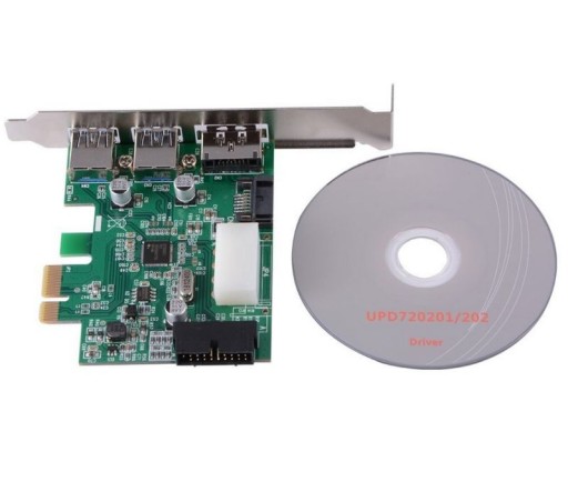 Контроллер PCI-E 1x - 2x USB3.0 + eSATAp + 19PIN