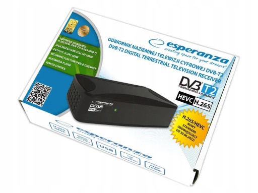 Tuner Dekoder DVB-T2 HEVC H.265 ESPERANZA EV108R