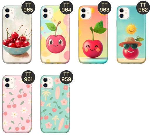 ETUI DO APPLE IPHONE 11 WZORY WIŚNIE WIŚNIA OWOCE OBUDOWA POKROWIEC CASE