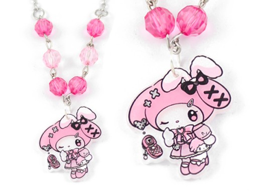 wisiorek MyMelody HARAJUKU pastel goth gothic lolita scene emo kawaii core