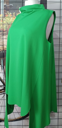 ИТАЛЬЯНСКАЯ ТУНИКА WENDY STYLE TRENDY GREEN АСИММЕТРИЧНАЯ 158C большая до 120 обхвата груди