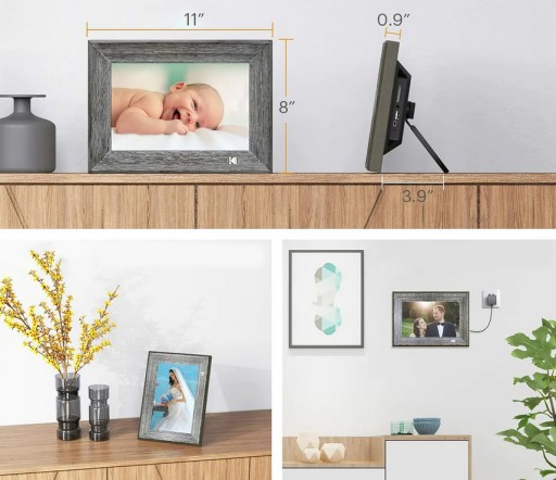 Цифровая рамка 10 дюймов, 10 дюймов, светодиодная HD KODAK WiFi + память 26 ГБ