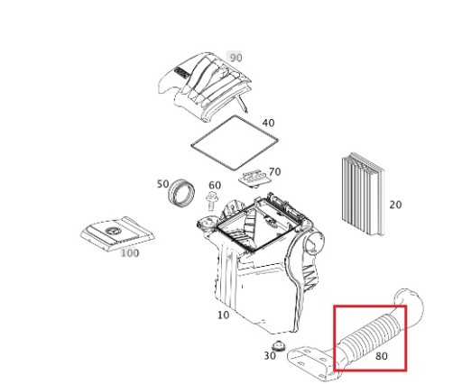 MERCEDES A-KLASA W169 Rura przewod dolotu powietrza OE