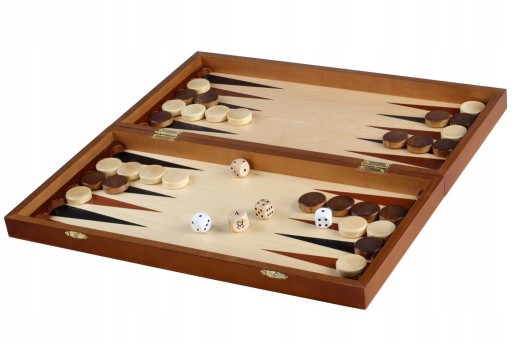 Zestaw drewniany - SZACHY + WARCABY + BACKGAMMON