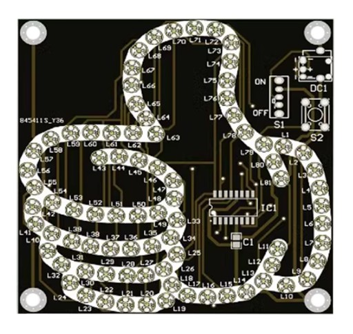 OK Мигающий палец 81LED для самостоятельной сборки