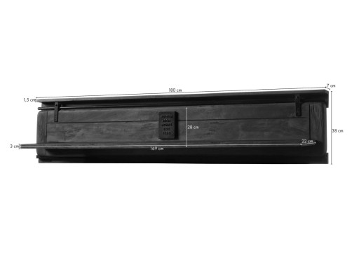 Полка подвесная деревянная Mango Metal Loft RAILWAY