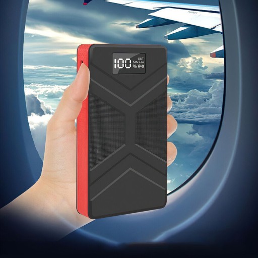 JUMP STARTER BOOSTER POWERBANK СО СВЕТОДИОДНЫМ ФОНАРЕМ + ЗАЖИМЫ 6000 мАч USB 3В1