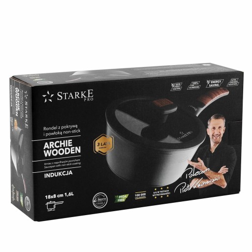 Starke Pro Archie Деревянная кастрюля с крышкой 1,6 л