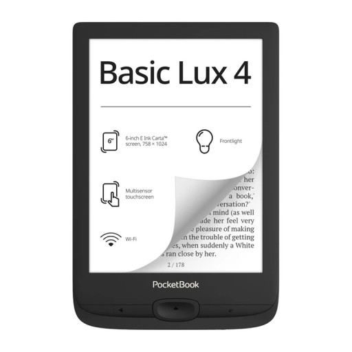 Электронная книга PocketBook Basic Lux 4 618 6 дюймов 8 ГБ Wi-Fi черная