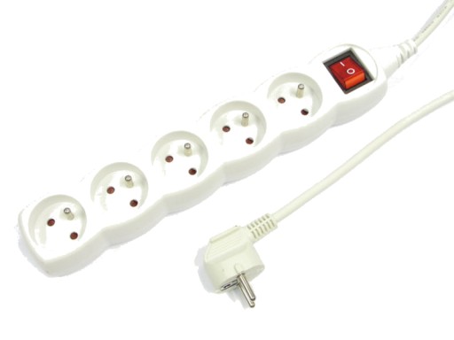5 розеток с переключателем 2M 10A 230V
