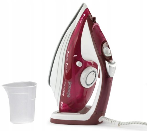 ŻELAZKO PAROWE 3000W GORENJE SIH3000RBC - SPRYSKIWACZ PRAS PION, ANTYKAMIEŃ