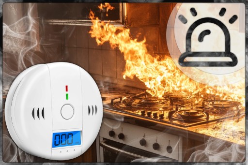CZUJNIK CZADU CO GAZU TLENKU WĘGLA CERTYFIKOWANY WYKRYWACZ LCD CZUJKA ALARM