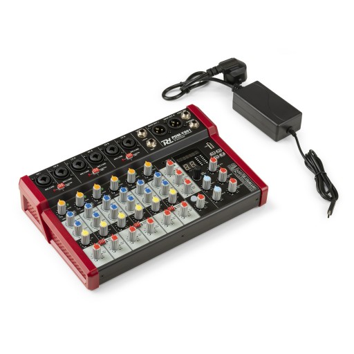 8-канальный студийный микшер PDM-Y801 BT phantom +48V Power Dynamics