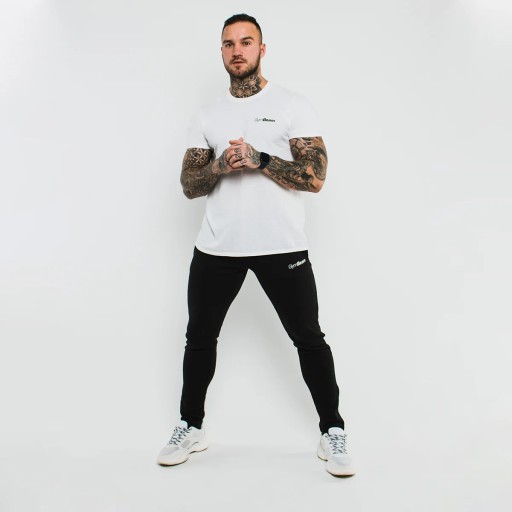 KOSZULKA SPORTOWA T-SHIRT TRENING SIŁOWNIA FITNESS BASIC - GymBeam L biała