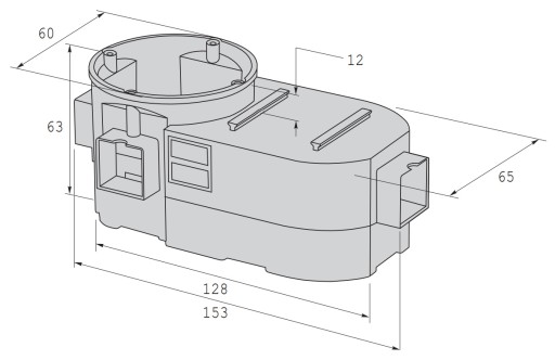 КОРОБКА ДЛЯ СКРЫТОГО МОНТАЖА. ДЛЯ ЭЛЕКТРОНИКИ DEEP SE2x60G