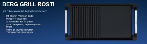 BERG GRILL NA PŁYTĘ INDUKCYJNĄ ŻELIWNY BERG ROSTI