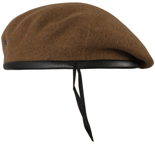 Beret Wojskowy Polski Wojsk Obrony Terytorialnej WOT Wełniany Brązowy 62