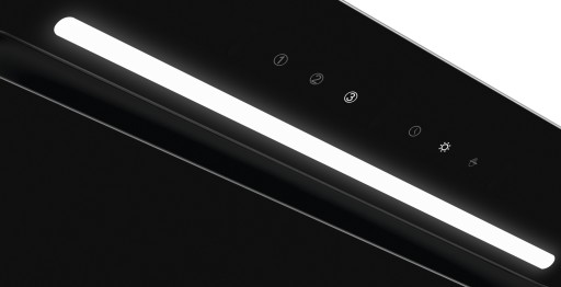 Amica OMP 6555BG кухонная вытяжка Черное стекло LED