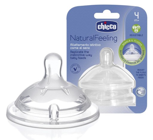 CHICCO NATURAL БУТЫЛОЧНАЯ СОСККА 4м+ 2 шт