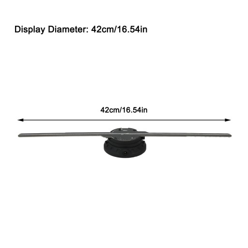 Wentylator z hologramem 3D, rozdzielczość 512x234p, 234 koraliki LED, 16,5