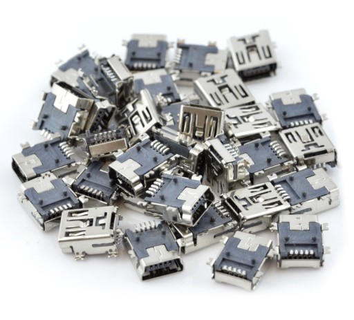 Розетка MiniUSB тип B - SMD - 5 шт.
