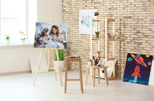 КАРТИНА ПО ЦИФРАМ в рамке 40х50 Детская