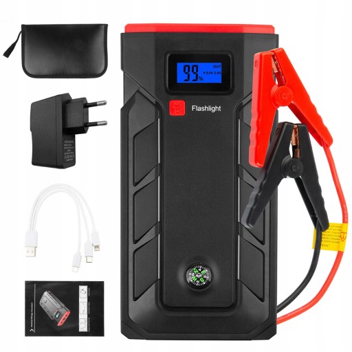 BOOSTER JUMP STARTER ROZRUCH 2000A 12V POWERBANK 10400 MAH