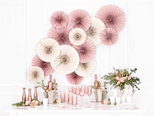 Белые стаканчики с розовым горошком Garden Party Grill Birthday 260мл 6 шт.