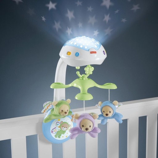 КАРУСЕЛЬ С МИШКАМИ 3 в 1 ПРОЕКТОР FISHER PRICE CDN41 со звуками