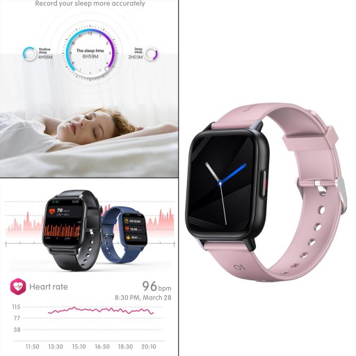 Спортивные умные часы Activity Digital Smartwatch с большим циферблатом и розовым цветом