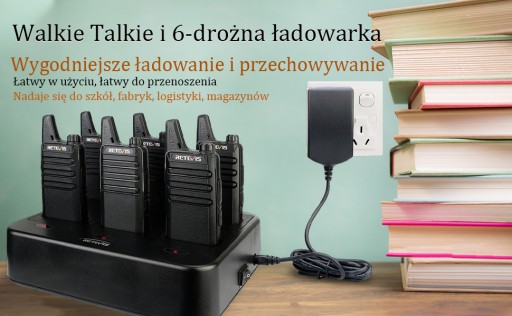 Retevis RT622 Walkie Talkie, двусторонняя радиосвязь с 6-контактным зарядным устройством