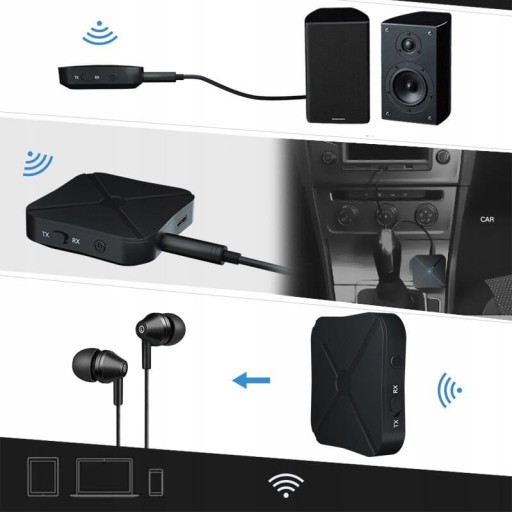 Nadajnik Odbiornik Transmiter Audio Bluetooth 2w1