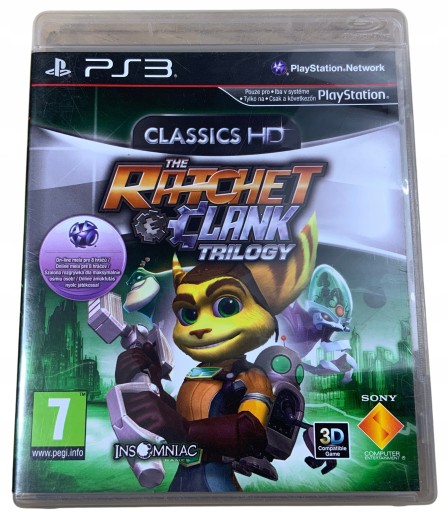 Полный диск RATCHET CLANK TRILOGY BDB+ Z PL PS3