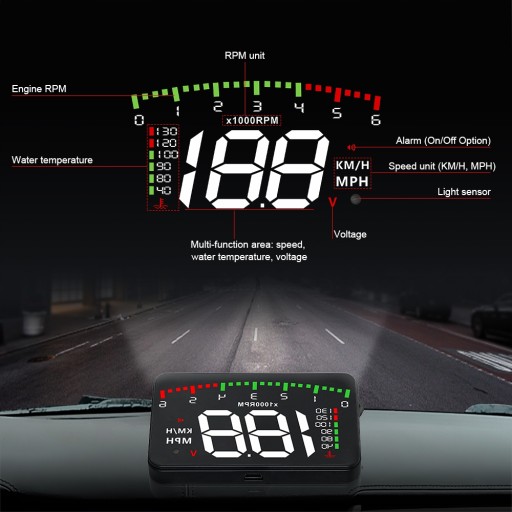 ПРОЕКЦИОННЫЙ ДИСПЛЕЙ СВЕТОДИОДНЫЙ ЖК-ПРОЕКТОР HUD OBD C100