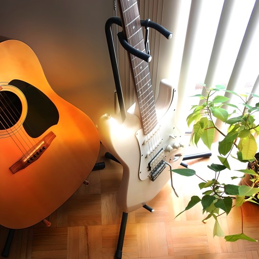 STOJAK GITAROWY STATYW NA GITARĘ WIESZAK DO GITARY 74 cm METALOWY DUŻY