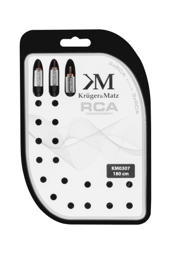 Компонентный кабель 3RCA-3RCA 1,8 м Kruger&Matz