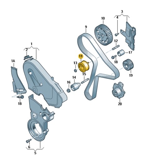 НАТЯЖНОЙ РОЛИК VOLKSWAGEN AUDI SEAT SKODA OE