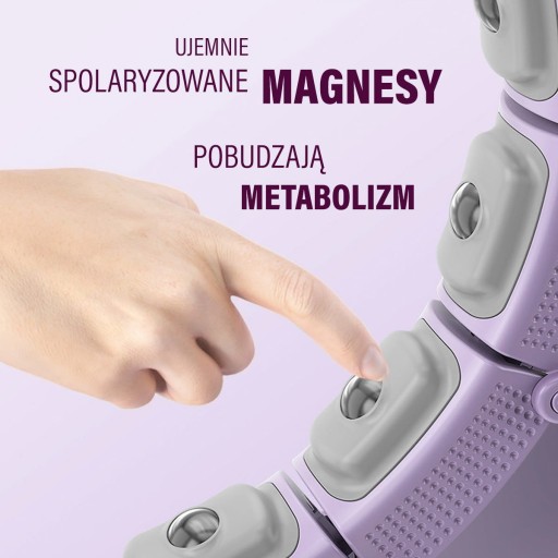 HULA HOP VIOLET Z MAGNESAMI I OBCIĄŻNIKIEM + LICZNIK HMS HHM14