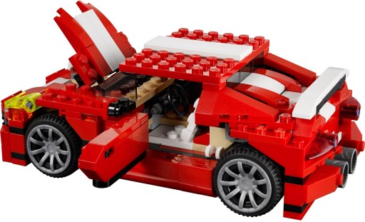 LEGO CREATOR 31024 Красные конструкции 3 в 1 Автомобиль-динозавр Самолет